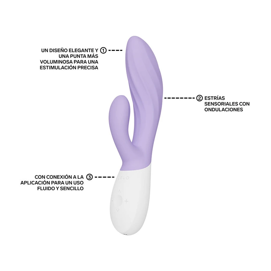 LELO - INA TWIST DOUBLE VIBRATEUR LAPIN POUR LE POINT G ET LE CLITORIS BLEU
